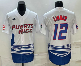 Men's Puerto Rico Baseball #23 Francisco Lindor White 2023 World Baseball Classic Stitched Jerseys,We sell and wholesale Men's Puerto Rico Baseball #23 Francisco Lindor White 2023 World Baseball Classic Stitched Jerseys on line form chian!